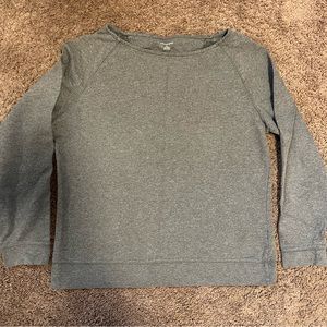 Lands' End Women's - Gray Boat Neck Sweatshirt - Large
